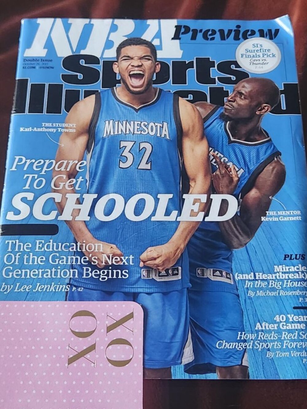 Sports Illustrated Magazine - 10/26/2015 - Karl Anthony Towns & Kevin Garnett
